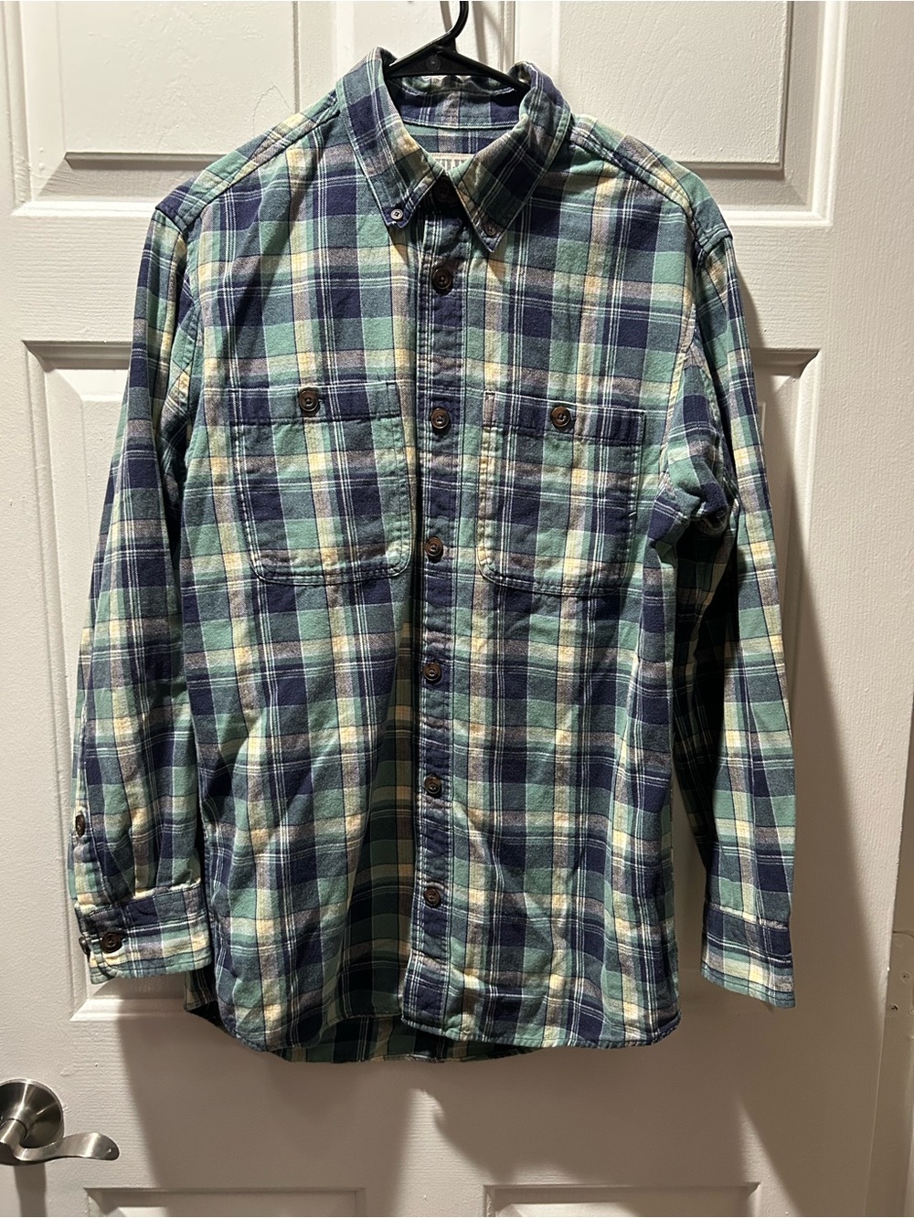 Duluth Trading Co Men's Plaid Free Swingin’ Flannel Relaxed Fit Shirt Sz Medium
